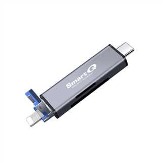 SmartQ C350TL SD Card Reader for iPhone / Android، USB C 3.0، and USB A 2.0 Super Speed Memory Card Adapter for PC، Laptop، Mac، يدعم Micro SD / SD / SDHC / SCXC SmartQ C350TL SD Card Reader for iPhone / Android، USB C 3.0، and USB A 2.0 Super Speed Memory Card Adapter for PC، Laptop، Mac، يدعم Micro SD / SD / SDHC / SCXC