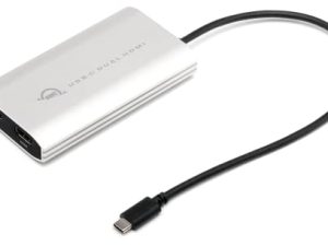 محول عرض OWC USB-C إلى Dual HDMI 4K مع DISPLAYLINK لجهاز Apple M1 Mac أو أي جهاز Mac أو كمبيوتر شخصي مع USB-C أو Thunderbolt