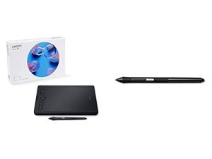 تابلت الرسم الرقمي Wacom Intuos Pro لجهاز Mac أو الكمبيوتر الشخصي ، صغير (PTH460K0A) موديل جديد مع قلم Wacom Pro Slim