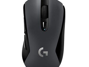 ماوس الألعاب اللاسلكي Logitech G603 Lightspeed ، مستشعر Hero ، 12000 نقطة في البوصة ، خفيف الوزن ، 6 أزرار قابلة للبرمجة ، عمر بطارية 500 ساعة ، ذاكرة داخلية ، كمبيوتر شخصي / ماك - أسود