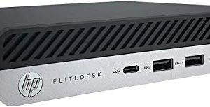 HP EliteDesk 800 G5 Mini (أحدث جيل) Intel Core i5-9500 9th Gen (Six Core، 3.0Ghz) 8GB DDR4 RAM 256GB PCIe SSD Intel AC WiFi Windows 10 Professional (تم تجديده)