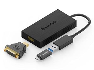 محول رسوم فيديو WAVLINK USB 3.0 إلى HDMI / DVI ، محول متعدد الشاشات 4K @ 30Hz ، يدعم نظام التشغيل Windows Mac OS Android Chrome ، مثالي للمسرح المنزلي ، ولعب الألعاب ، والاجتماعات أو تدريب الشركات