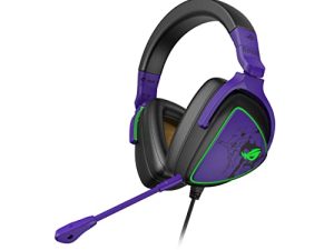 سماعة الألعاب ASUS ROG Delta S EVA Edition (ميكروفون AI لإلغاء الضوضاء ، Hi-Res ESS 9281 Quad DAC ، إضاءة RGB ، خفيف الوزن ، تقنية MQA ، USB-C ، للكمبيوتر الشخصي ، Mac ، PS4 ، PS5 ، سويتش والأجهزة المحمولة)