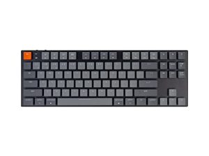 Keychron K1 ، مخطط Tenkeyless 87 مفتاحًا فائق النحافة يعمل بالبلوتوث لاسلكي / USB لوحة مفاتيح ميكانيكية سلكية للألعاب مزودة بإضاءة خلفية بيضاء بمفتاح Gateron الأزرق منخفض المستوى متوافق مع نظام التشغيل Mac Windows-الإصدار 5