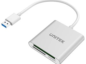 Unitek SD Card Reader USB 3.0 3 Port Memory Card Reader Writer Compact Flash Card Adapter for CF / SD / TF Micro SD / Micro SDHC / MD / MMC / SDHC / SDXC UHS-I Card for Windows & Mac - Aluminium