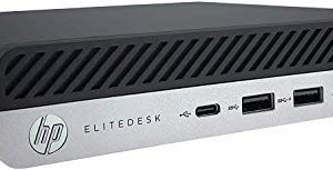 HP EliteDesk 800 G5 Mini - الجيل التاسع من Intel Core i5-9500T 6-Core حتى 3.70 جيجاهرتز وذاكرة DDR4 سعة 16 جيجابايت ومحرك أقراص الحالة الصلبة NVMe سعة 256 جيجابايت و WiFi-6 مع Bluetooth 5.0 و Intel UHD Graphics 630 و Windows 10 Pro