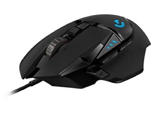 ماوس ألعاب سلكي عالي الأداء من لوجيتك G502 HERO ، مستشعر HERO 25K ، 25600 نقطة في البوصة ، RGB ، أوزان قابلة للتعديل ، 11 زرًا قابلًا للبرمجة ، ذاكرة داخلية ، جهاز كمبيوتر / ماك (مجدد)