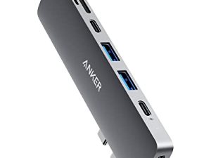 Anker USB C Hub لأجهزة MacBook ، محول PowerExpand Direct 7-in-2 USB C متوافق مع منفذ Thunderbolt 3 USB C ، وتوصيل طاقة 100 واط ، و 4 K HDMI ، و USB C ومنفذين USB A للبيانات ، وقارئ بطاقات SD و microSD