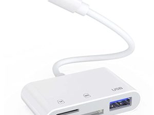 قارئ بطاقة USB C SD ، Thunderbolt إلى قارئ بطاقة SD لأجهزة iPad / Mac ، وكاميرا Trail Camera USB C وعارض بطاقة SD لـ Micro SD و SD و iMac و iPad Pro و MacBook Pro / Air و Galaxy والمزيد