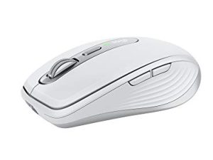 Logitech MX Anywhere 3 لجهاز Mac - لاسلكي ، تمرير مغناطيسي فائق السرعة ، أي سطح ، مستشعر 4000 ديسيبل متوحد الخواص ، USB-C ، بلوتوث ، MacBook Pro ، Macbook Air ، iMac ، متوافق مع iPad - رمادي شاحب