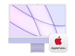 Apple 2021 iMac (24 بوصة ، شريحة M1 مع وحدة معالجة مركزية 8 أنوية و 8 أنوية GPU ، 8 جيجابايت رام ، 256 جيجابايت) - أرجواني مع AppleCare + (3 سنوات)