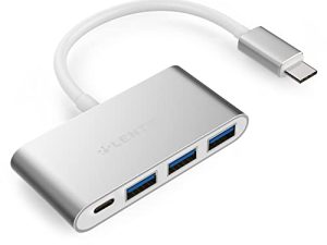 موزع USB-C 4 في 1 مع 3 منافذ USB 3.0 و Type C متوافق مع 2022-2016 MacBook Pro 13/15/16 ، جديد Mac Air / Surface ، ChromeBook ، المزيد ، محول شحن متعدد المنافذ (CB-C13se ، فضي )