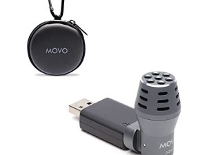 Movo DOM2-USB Mini Omnidirectional USB ميكروفون كمبيوتر 2 قدم مع محول USB متوافق مع أجهزة الكمبيوتر المحمول والكمبيوتر الشخصي وماك ، البث المثالي ، الألعاب ، العمل عن بعد ، المؤتمرات ، البث المباشر ، ميكروفون سطح المكتب