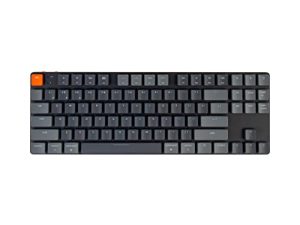 Keychron K1 SE ، 87 مفتاحًا ، لوحة مفاتيح ميكانيكية سلكية لاسلكية بتقنية البلوتوث / USB مزودة بإضاءة خلفية RGB LED ، ومفتاح Gateron ميكانيكي أحمر منخفض المستوى متوافق مع نظام Mac Windows