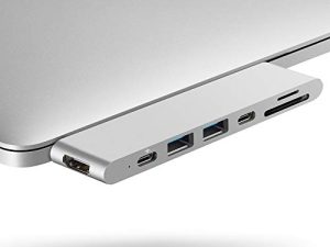Purgo USB C Hub لجهاز MacBook Pro 13 M2 Air 2022/2021-2018 ، محول MacBook مع 4K HDMI ، 100W PD ، 40Gbps TB3 5K @ 60Hz ، USB-C ، 2 USB 3.0 وقارئات بطاقات SD / Micro
