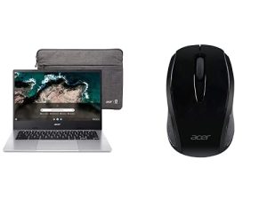 Acer Chromebook CB514-2HT-K0FZ، 14 'FHD Touch، MediaTek Kompanio 828، Mali-G57 Graphics، 8GB LPDDR4X، 64GB eMMC، Wi-Fi 6 Acer Wireless (Black)، Works Chromebook، Silver Ion Protected