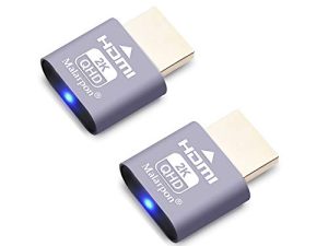 قابس HDMI Dummy Plug محاكي عرض بدون رأس DDC EDID بدون رأس مع نظام التشغيل Windows Mac OSX Linux رائع لدعم تسريع الرسومات 1920x1080 @ 60Hz 2P