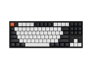 Keychron C1 لوحة مفاتيح ميكانيكية سلكية قابلة للتبديل السريع مع Gateron G Pro Blue Switch / Double Shot ABS Keycaps / إضاءة خلفية بيضاء / كابل USB من النوع C ، لوحة مفاتيح كمبيوتر Tenkeyless 87 مفتاحًا للكمبيوتر Mac Windows PC