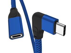 كابل تمديد USB C بزاوية يمينية من إيتراكس 0.66 قدم ، 10 جيجابت في الثانية من النوع C 3.1 Gen2 موسع ذكر إلى أنثى ، سلك تمديد USB C بزاوية 90 درجة لأجهزة MacBook ، Mac ، iPad Pro / Air 4 5 / Mini 6،10 ، Nintendo Switch ، Steam ظهر السفينة