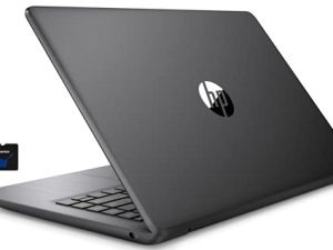 2021 HP Stream 14 inch Laptop، Intel Celeron N4020 Processor، 4GB RAM، 64GB eMMC، WiFi، Bluetooth، Webcam، HDMI، Windows 10 S with Office 365 for 1 Year + Fairywren Card (Black)