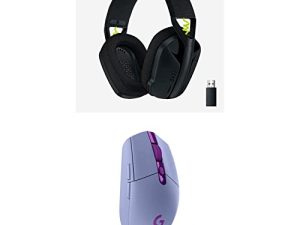 حزمة الألعاب اللاسلكية Logitech G LIGHTSPEED ، G305 LIGHTSPEED Wireless Gaming Mouse ، Lilac و G435 LIGHTSPEED Bluetooth Wireless Gaming Headset ، خفيفة الوزن ، للكمبيوتر الشخصي ، Mac - أسود