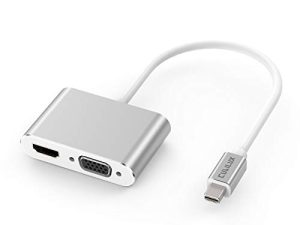 محول Cubilux Mini DisplayPort إلى HDMI VGA ، محول 4K Mini DP Thunderbolt 2 إلى HDMI VGA متوافق مع 2015 MacBook Pro ، 2015 iMac ، 2018 Mac Mini وما قبله ، Surface Pro 6/5/4 ، Think Pad More