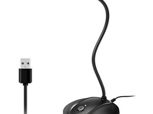 ميكروفون USB من JOUNIVO وميكروفون للكمبيوتر الشخصي مع زر كتم الصوت للبث والبث الصوتي والتسجيل الصوتي ؛ Gaming Mic لأجهزة الكمبيوتر المحمول Mac أو Windows
