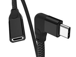 كابل تمديد USB C بزاوية اليمنى 0.66 قدم من Itramax ، من النوع C 3.1 Gen2 (10 جيجابت في الثانية) موسع ذكر إلى أنثى ، سلك Thunderbolt 3 على شكل 90 درجة / L لجهاز MacBook ، Mac ، iPad Pro / Air 4 / Mini 6 ، نينتندو سويتش ، iPhone 14