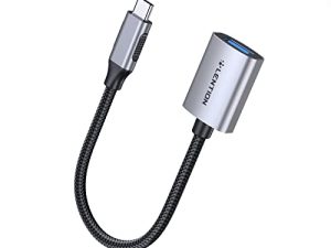 محول LENTION USB C إلى USB 3.0 ، من النوع C ذكر إلى USB 3.0 أنثى OTG متوافق مع 2022-2016 MacBook Pro ، جديد iPad Pro / Mac Air / Surface ، Chromebook ، هاتف / جهاز لوحي (CB-C6-1P ، رمادي فلكي)