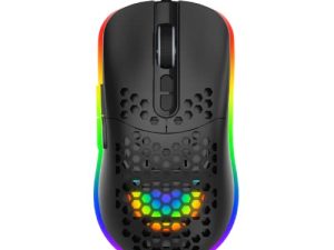 ماوس ألعاب RaceGT RGB ، هيكل قرص العسل خفيف الوزن للغاية ، أقدام PTFE خفيفة الوزن انزلق ، 6 نقاط في البوصة قابلة للتعديل حتى 8000 نقطة في البوصة لأجهزة Windows / PC / Mac / أجهزة الكمبيوتر المحمول (أسود)