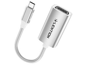 محول LENTION USB C إلى VGA ، محول كابل VGA من النوع C لـ 2021-2016 MacBook Pro 13/15/16 ، iPad / Surface / Mac Air الجديد ، Samsung S21 / S20 / S10 / Note 21/20 ، معتمد من برنامج التشغيل الثابت (CB- CU606 ، قطعة من الجبن)