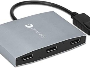 gofanco Prophecy 1x3 DisplayPort 1.2 إلى 3 Port DisplayPort Adapter - DP إلى Triple DisplayPort MST Hub مع وضع العرض الممتد - 4K @ 30Hz ، لأجهزة الكمبيوتر التي تعمل بنظام Windows ، وليس متوافق مع نظام التشغيل Mac OS ، متوافق مع TAA