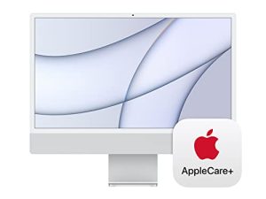 Apple 2021 iMac (24 بوصة ، شريحة M1 مع وحدة معالجة مركزية 8 أنوية و 8 أنوية GPU ، 8 جيجابايت رام ، 256 جيجابايت) - فضي مع AppleCare + (3 سنوات)