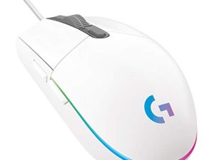ماوس الألعاب Logitech G203 Lightsync مع إضاءة RGB قابلة للتخصيص ، 6 أزرار قابلة للبرمجة ، مستشعر درجة الألعاب ، تتبع 8 k dpi ، خفيف الوزن (أبيض)