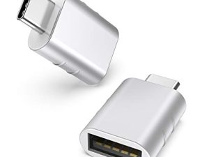 محول Syntech USB C إلى USB [عبوتان] محول USB C ذكر إلى USB3 أنثى متوافق مع MacBook Pro 2021 iMac 2021 iPad mini 6 iPad Pro 2021 MacBook Air 2022 Surface Pro 8 / X Go وجهاز آخر من النوع C