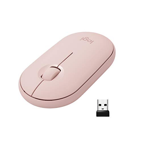 ماوس لاسلكي من لوجيتك Pebble M350 مزود بتقنية البلوتوث أو USB - ماوس كمبيوتر صامت ونحيف مع خاصية النقر الهادئ لأجهزة iPad والكمبيوتر المحمول والكمبيوتر المحمول والكمبيوتر الشخصي وماك - وردي وردي (متجدد) ماوس لاسلكي من لوجيتك Pebble M350 مزود بتقنية البلوتوث أو USB - ماوس كمبيوتر صامت ونحيف مع خاصية النقر الهادئ لأجهزة iPad والكمبيوتر المحمول والكمبيوتر المحمول والكمبيوتر الشخصي وماك - وردي وردي (متجدد)