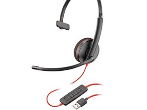بلانترونكس - Blackwire 3210 - سماعة أذن واحدة سلكية (أحادية الأذن) مع Boom Mic - USB-A للاتصال بجهاز الكمبيوتر و / أو جهاز Mac