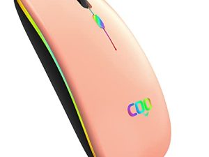 ماوس لاسلكي COO ، وضع LED نحيف مزدوج (Bluetooth 5.1 و 2.4G لاسلكي) ماوس لاسلكي قابل لإعادة الشحن مع 3 DPI قابلة للتعديل لأجهزة iPad OS 13 و MacBook و Laptop و Mac OS 10.10