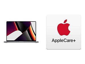 2021 Apple MacBook Pro (16 بوصة ، شريحة Apple M1 Max مع وحدة معالجة مركزية 10 أنوية ووحدة معالجة رسومات 32 نواة ، وذاكرة وصول عشوائي 32 جيجابايت ، و 1 تيرابايت SSD) - رمادي فلكي AppleCare + لجهاز MacBook Pro مقاس 16 بوصة (M1)