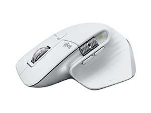 Logitech MX Master 3S for Mac - ماوس بلوتوث لاسلكي مع تمرير فائق السرعة ، Ergo ، 8K DPI ، نقرات هادئة ، تعقب على الزجاج ، تخصيص ، USB-C ، Apple ، iPad - رمادي باهت