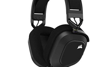 سماعة الألعاب اللاسلكية الفاخرة CORSAIR HS80 RGB مع صوت مكاني - تعمل مع أجهزة Mac و PC و PS5 و PS4 - Carbon (مجدد)