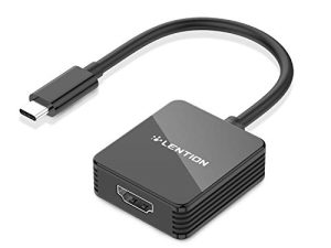 محول LENTION USB C إلى HDMI ، محول AV رقمي 4K / 30 هرتز متوافق 2020-2016 MacBook Pro 13/15/16 ، iPad Pro / Mac Air / Surface الجديد ، Chromebook ، Samsung S20 / S10 / S9 / S8 / Plus / Note ، المزيد (CB-CU207 ، أسود)