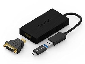 محول رسومات الفيديو العالمي Wavlink USB 3.0 إلى HDMI 4K UHD يدعم ما يصل إلى 6 شاشات عرض ، 3840 X 2160 @ 30Hz يدعم محول الفيديو الخارجي Windows و Mac 10. لاحقًا وأندرويد 7.0 لاحقًا