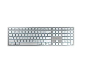 Cherry KW 9100 لوحة مفاتيح لاسلكية رفيعة لأجهزة Mac ، بديل قابل لإعادة الشحن للوحات المفاتيح السحرية. 13 من وظائف Mac المستخدمة بكثرة. أزواج مع طرازات Mac و iMac للعمل أو المكتب المنزلي