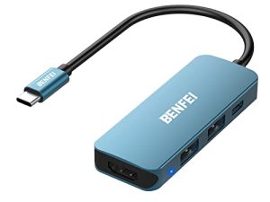 USB C إلى HDMI ، BENFEI USB Type-C Hub ، 2 منفذ USB C إلى USB ، توصيل طاقة USB من النوع C ، متوافق مع MacBook Pro 2020/2019/2018 ، Surface Book 2 ، Dell XPS 13/15 ، Pixelbook والمزيد