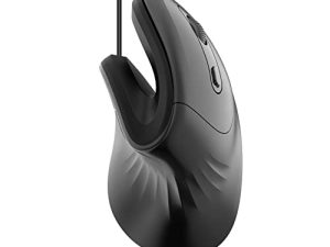 ماوس مريح ، ماوس بصري رأسي سلكي من Sunffice ، فأرة بصرية عالية الدقة مع DPI 800/1200 / 1600DPI قابل للتعديل لأجهزة الكمبيوتر المحمول ، سطح المكتب ، الكمبيوتر الشخصي ، MacBook ، (سلكي أسود)