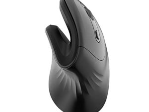 ماوس مريح ، ماوس بصري عمودي لاسلكي Sunffice 2.4G ، فأرة بصرية عالية الدقة مع DPI 800/1200 / 1600DPI للكمبيوتر المحمول ، سطح المكتب ، الكمبيوتر الشخصي ، MacBook (لاسلكي أسود)