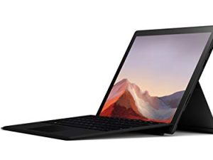 Microsoft Surface Pro 7 - شاشة لمس 12.3 بوصة - معالج Intel Core i7 من الجيل العاشر - ذاكرة 16 جيجا بايت - SSD 256 جيجا بايت أسود غير لامع مع غطاء كتابة أسود