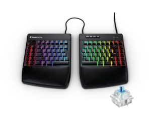 لوحة مفاتيح ميكانيكية سبليت من KINESIS GAMING Freestyle Edge RGB (أزرق MX)