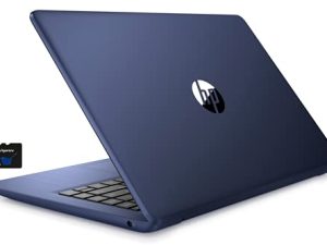 2021 HP Stream 14 inch Laptop، Intel Celeron N4020 Processor، 4GB RAM، 64GB eMMC، WiFi، Bluetooth، Webcam، HDMI، Windows 10 S with Office 365 for 1 Year + Fairywren Card (Blue)